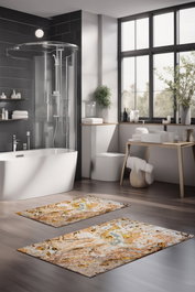Mijölnir Juego de alfombrillas de baño CT-5058 de 2 piezas Multicolor